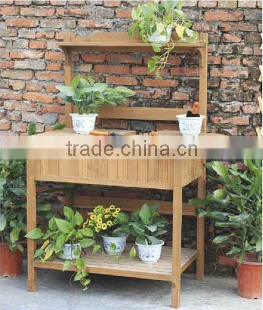 Potting Bench Outdoor Garden Work Bench Station Planting Solid Wood Construction