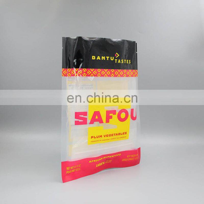 Customized transparent rcpp retort pouch bags for beef chicken meat food packaging