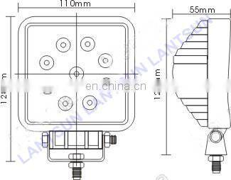 27w led work light flood beam off road led lamp IP68 waterproof LED927S