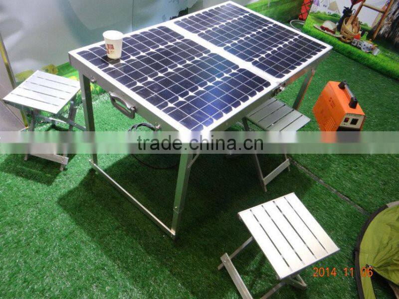 Integrated Type Energy Saving 500w portable mini solar light kits LCD display and DC/AC output