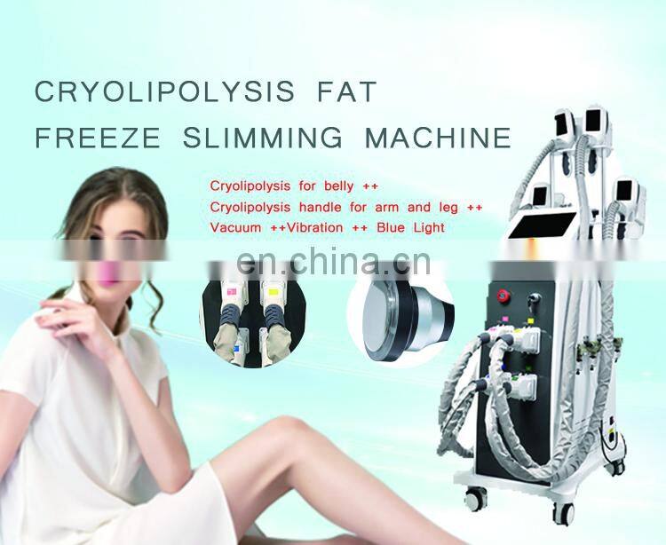 Vertical Slimming Effective 4 Handles Cryolipolysis Machine With 40k Cavitation RF system