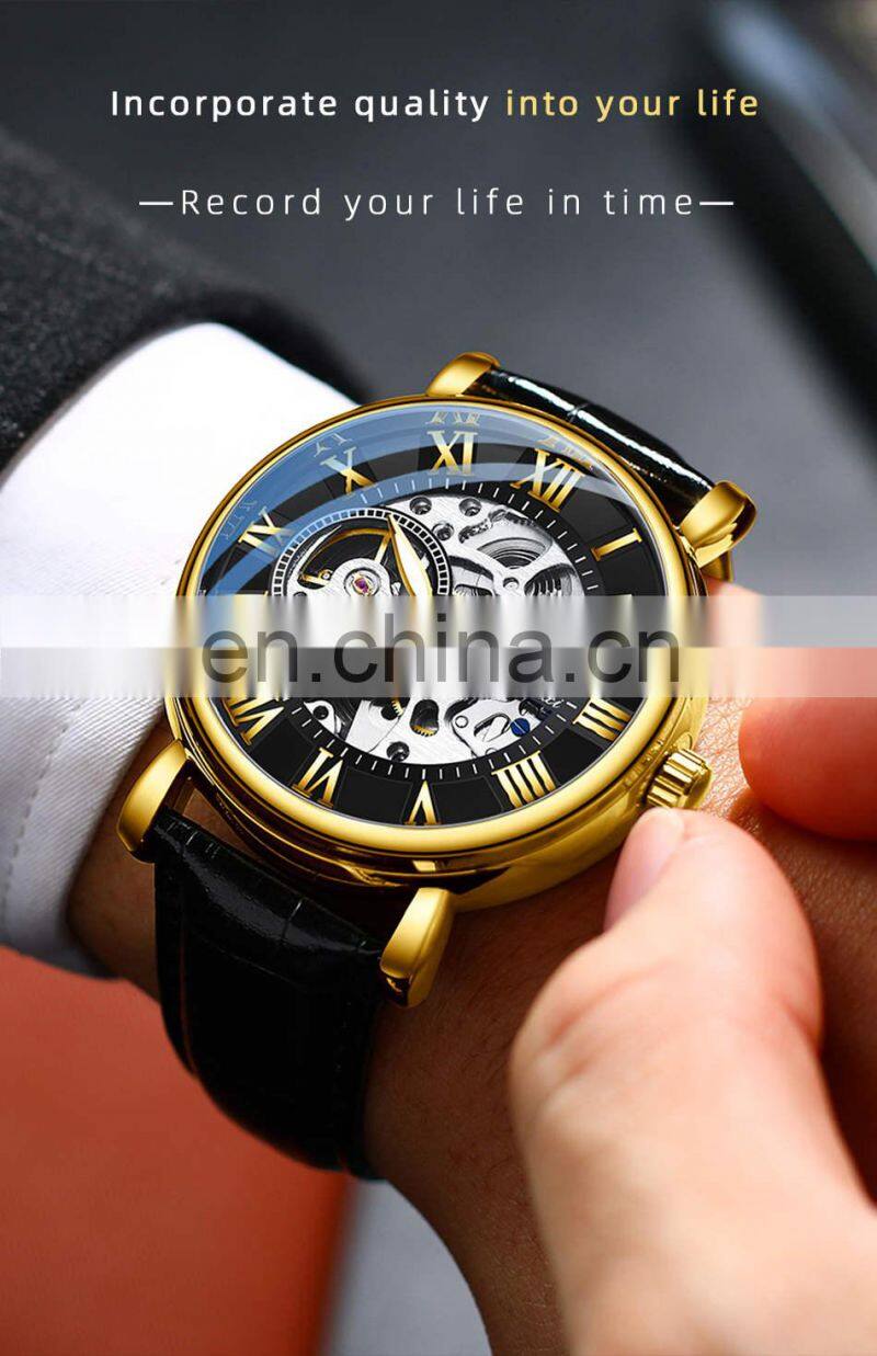 CHENXI 8878 Luxury Mens Mechanical Wristwatch Waterproof Automatic Watch Men Leather Business watches men wrist top
