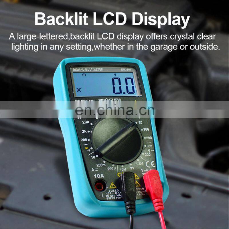 Allosun EM3302 Mini Digital Multi meter 3 1/2 1999 AC/DC Ammeter Voltmeter Ohm Portable Meter voltage meter