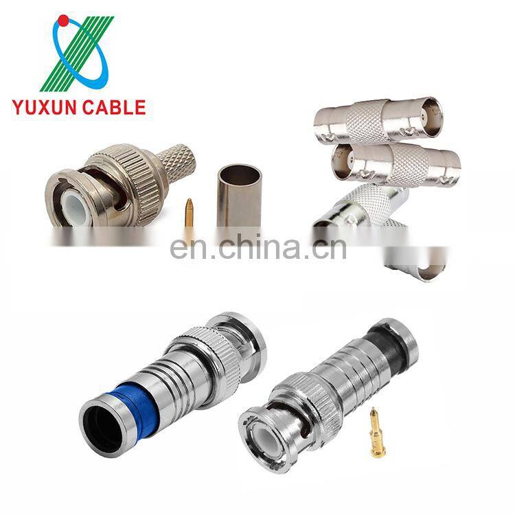 RG6 RG59 CCTV Camera Connector Male Female To Female RG 59 BNC Connector