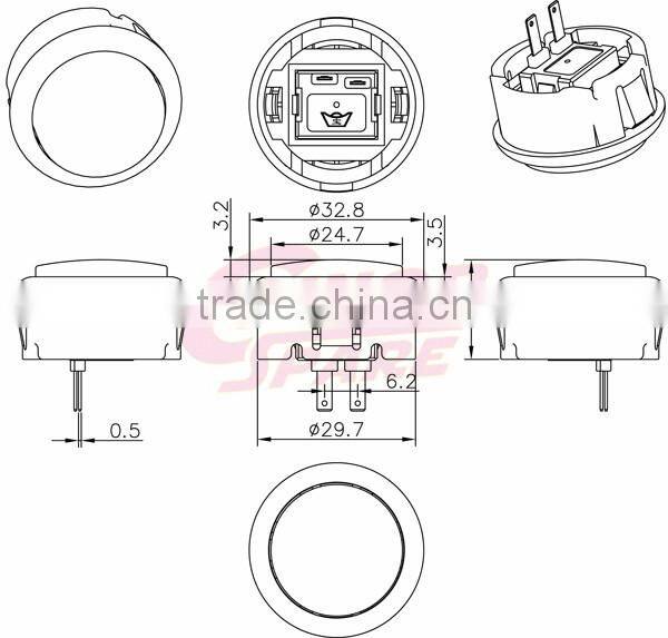 Cheap price custom Reliable Quality spring push button