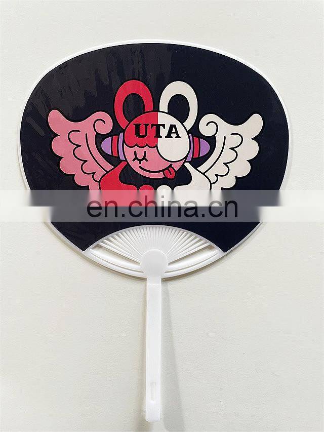 Long Handle Customized Advertisement Plastic Fan