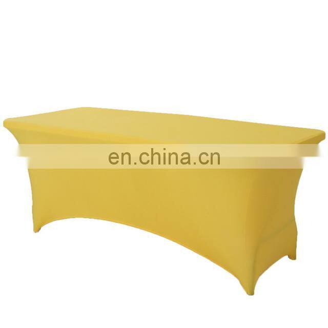 Amazon Best Seller 4ft 6ft 8ft Custom Rectangular Fitted Stretch Spandex Table Cover Tablecloths