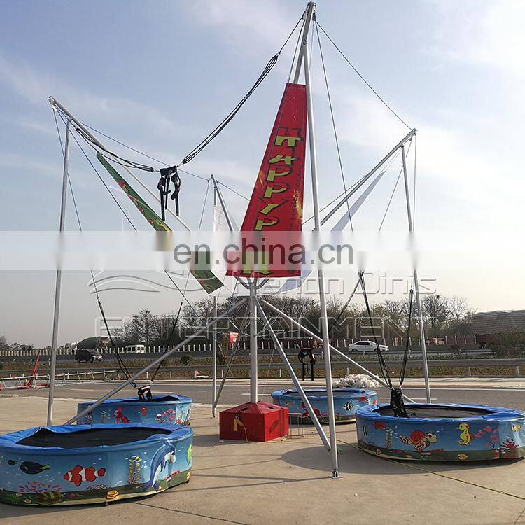 4 non-inflatable bungee trampoline adults and child bungee trampoline for sale