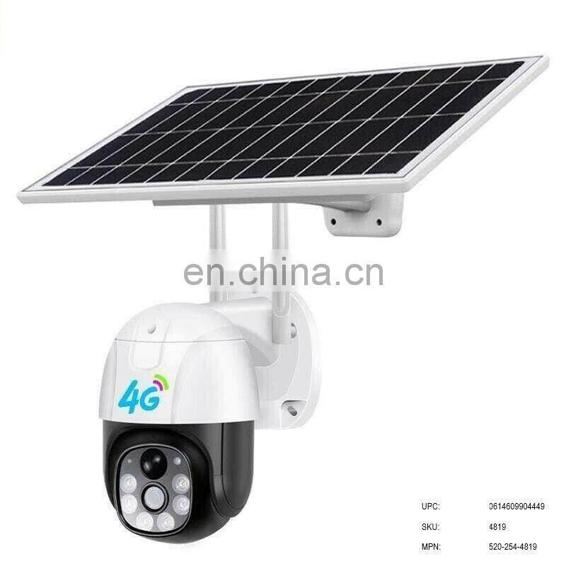 360 Wireless Surveillance PTZ IP Camera Solar Powered CCTV Security Cameras 4G Outdoor Solar Power Wifi Battery Camera V380