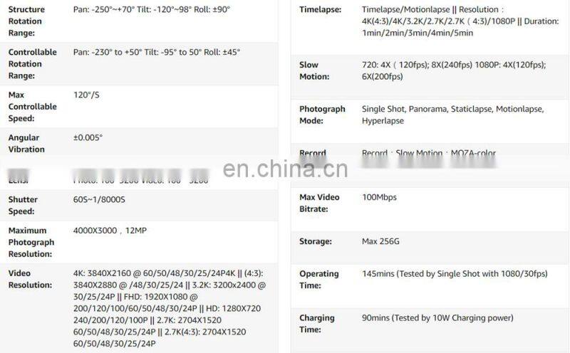 Moza Moin camera pocket Gimbal sports mini handheld high-definition 4K anti-shake vlog portable outdoor stabilizer action camera