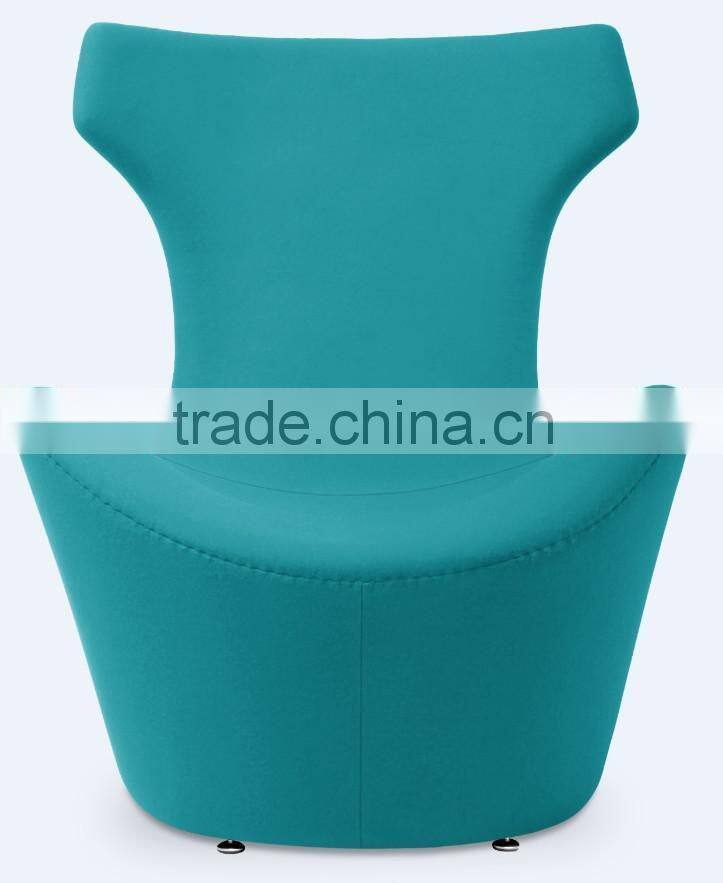 replica famous designer funiture fiberglass material wool contour lounge chair with ottoman