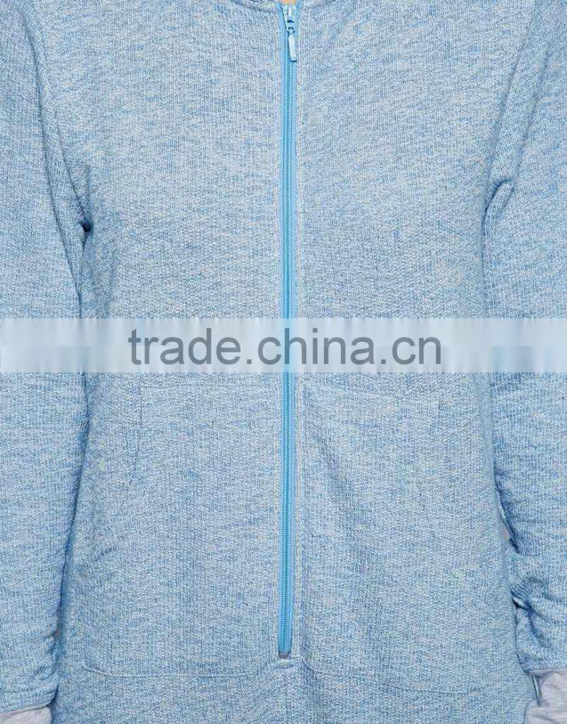 Hooded neckline Kangaroo pockets Jersey Sweater Night Onesie