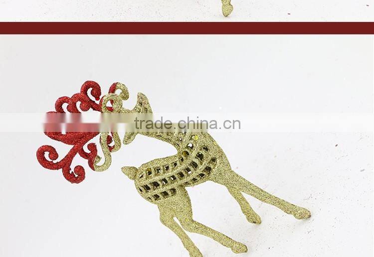 Christmas Tree Ornaments Sticky Powder Santa Elk Enfeites De Natal Adornos Navidad Craft Christmas Tree Decoration Wholesales