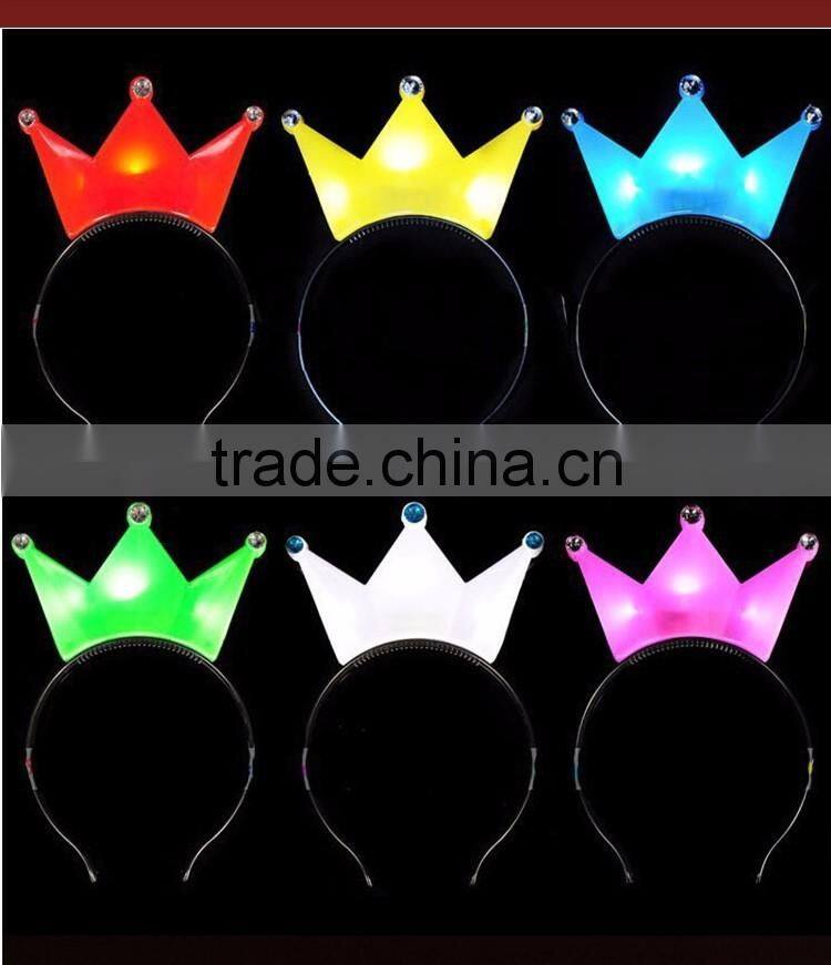 Beautiful Design Flashing Blinking LED Tiara Light-Up Crown Headband Polka Dot Blinking For Birthday Party Christmas