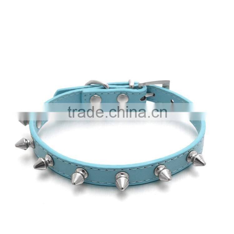 Wholesale pet supplies plain pet collars personality bullet nail dog collar