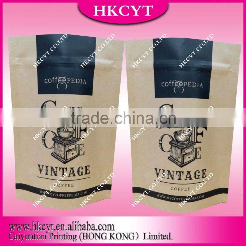 China supplier stand up flat bottom kraft paper bag