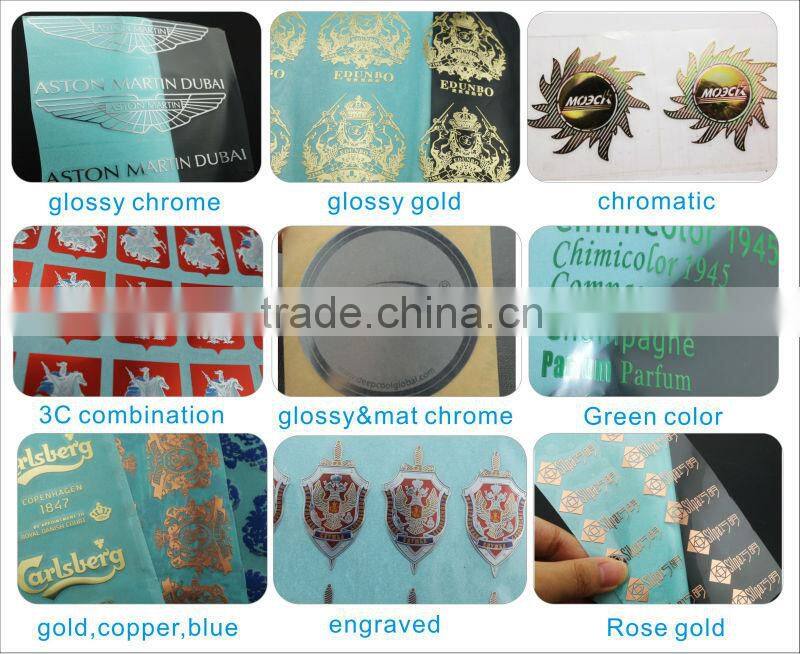 thin silver nickel electroforming thin metal sticker logo