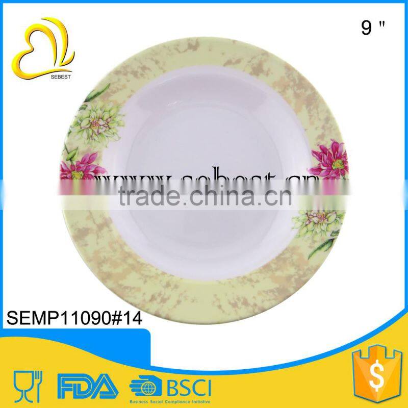 any surface design is welcome 9 inch melamine deep restaurant plates