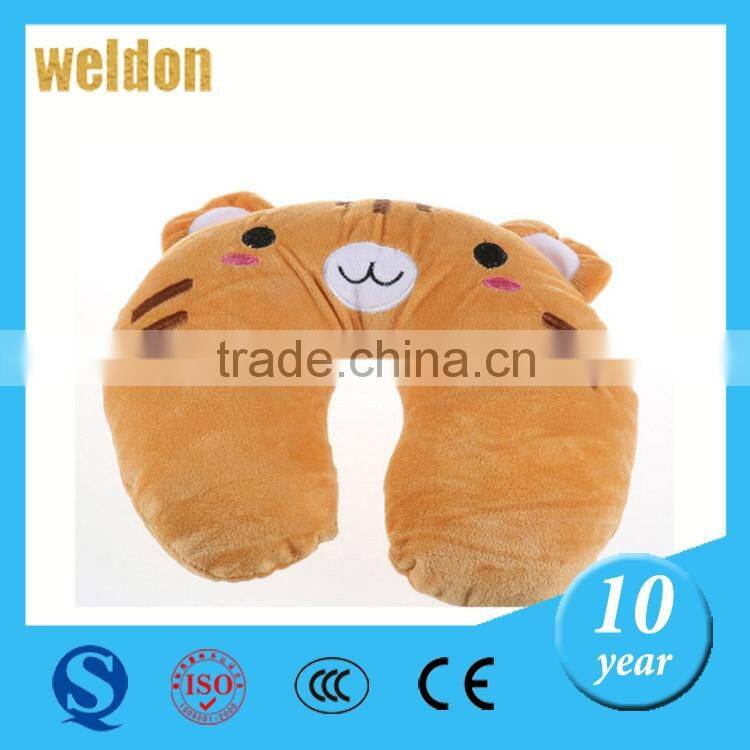 2015 Portable Outdoor Camping Folding Air Inflatable U Shape Neck Blow Up Cushion Flocking Travel Business Pillow