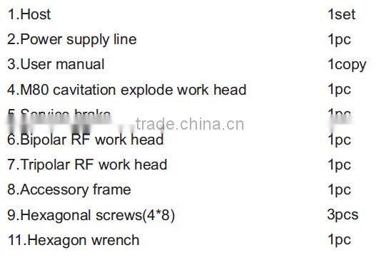 slimming cavitation rf face lift machine