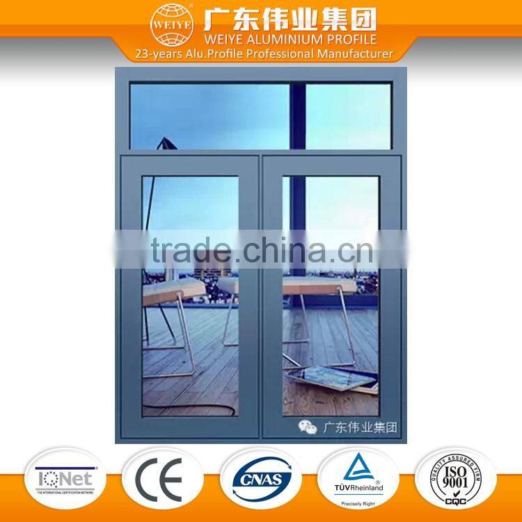 China manufacture aluminum heat insulation casement door opening inwards