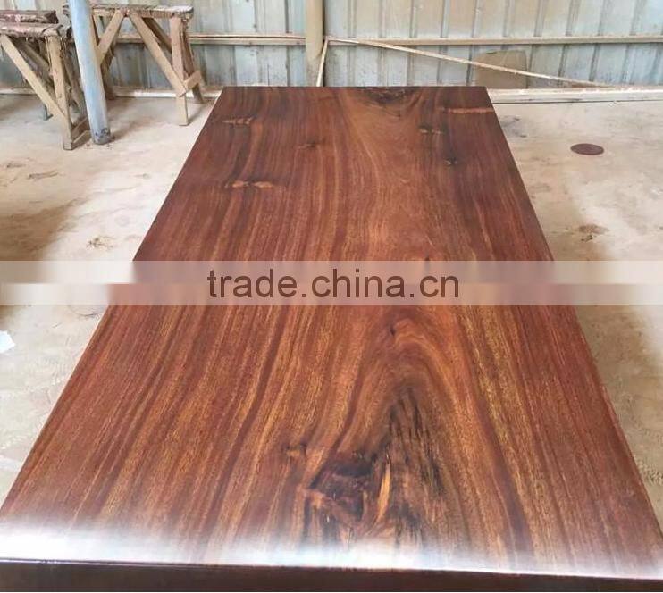 Fashion Okan Style Right-Angle Side Pure Natural Rose Wood Dining Table Top