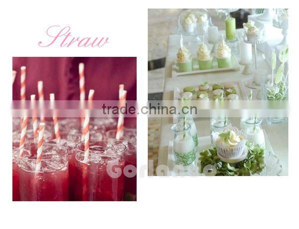 Flexible Bending Drinking Paper Straws Dot