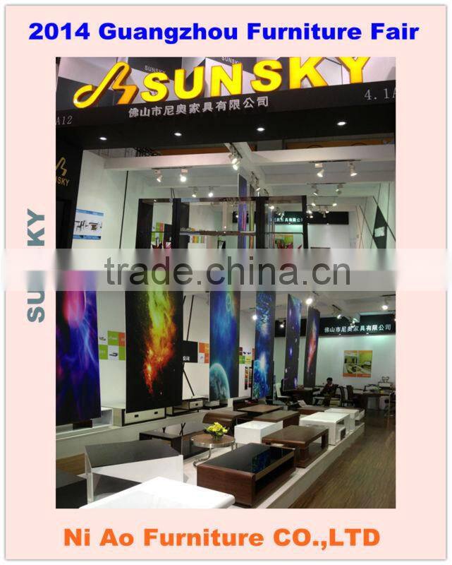 two layers rectangle tempered glass top coffee table 4262