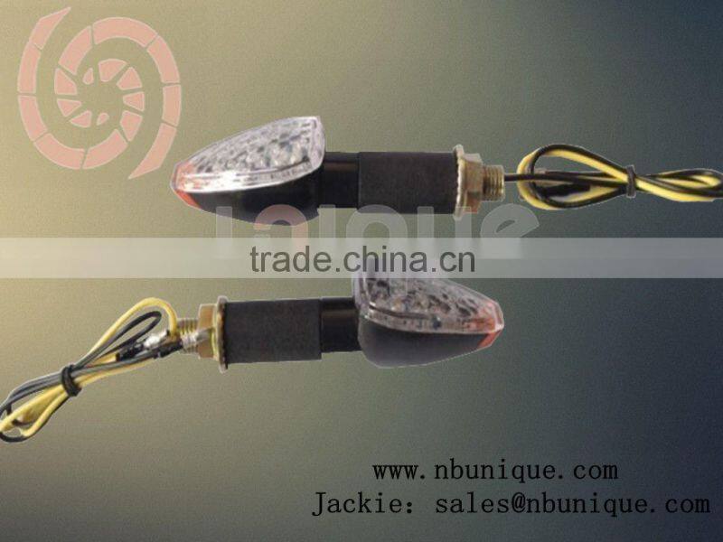 Factory price chromed motorcycle turn signal light bulbs with amber reflector overhead