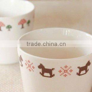 High-grade Romantic handpaingting bone china hot coffee cup with Lovely Design