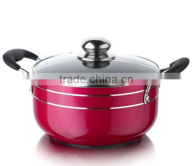 Stock Pot Type Aluminum Non Stick Coating Casserole Dish with LId