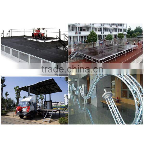 Professional outdoor stage truss design, portable stage for outdoor events
