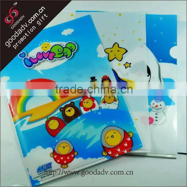 Clear made of eco-friendly PP plastic A4 file cover