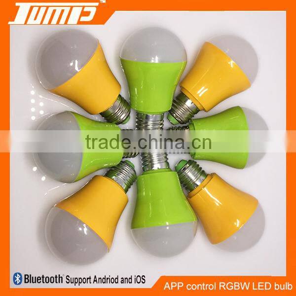 ShenZhen factory dimmable multi-colors smart APP bluetooth Ios android control smart led bulb