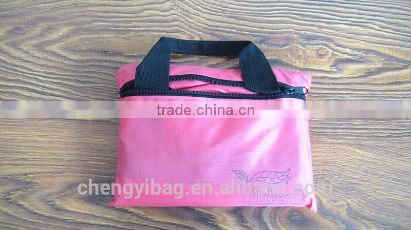 big capacity girls pink foldable polyseter travel bag