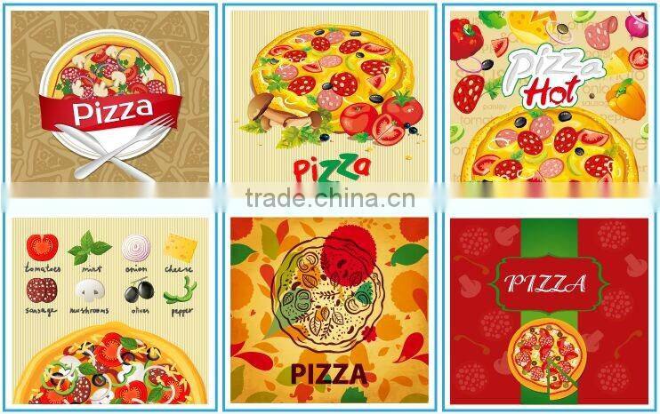 Colorful paper pizza box for sale ,different design pizza delivery box .