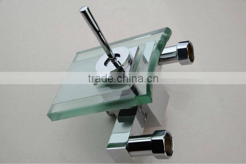 In-wall Single Handle Glass Bath Shower Faucet/ Mixer TapQH0815-1W