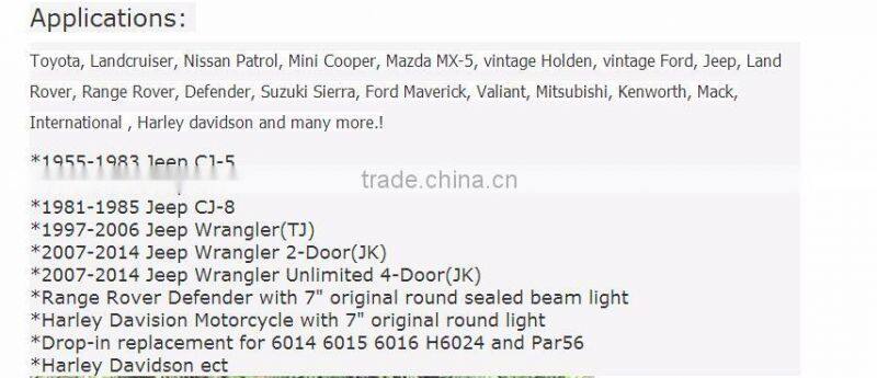 "Wholesale"7" Round LED Head lamp 48W Car Led Headlights H4 H13 for Jee-p Wrangler Toyota Harley Lan-dRover, Defende-r