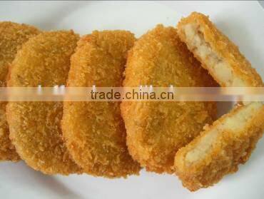 Frozen potato croquette with beef