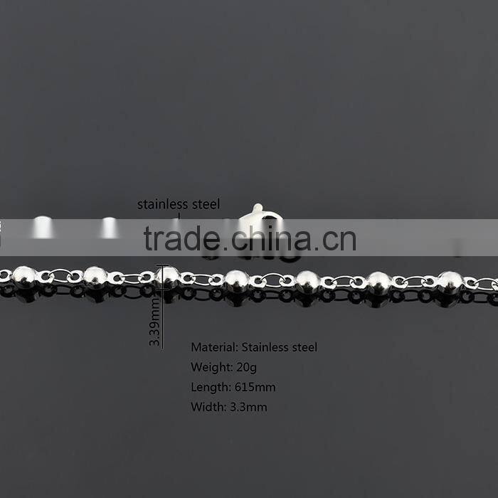 Custom Jewelry Wholesale Stainless Steel Nigeria Bead Necklace