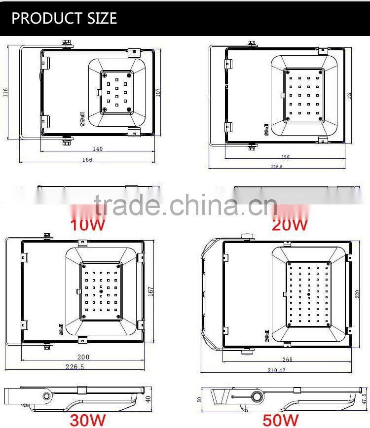 High quality waterproof warm white SMD LED Flood light 50 watt