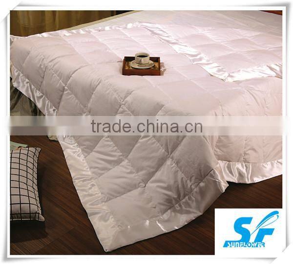 white silk soft polyester cotton micro fiber wool quilted blanket quilt/comforter shell
