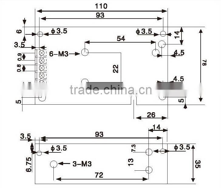 12 v normal indoor led display power supply 60w max 5A IP 42