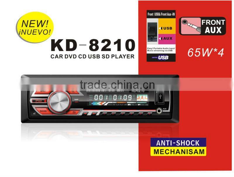 KD-8210 12V DETACHABLE PANEL ONE DIN USB SD DVD CD CAR DVD RADIO PLAYER