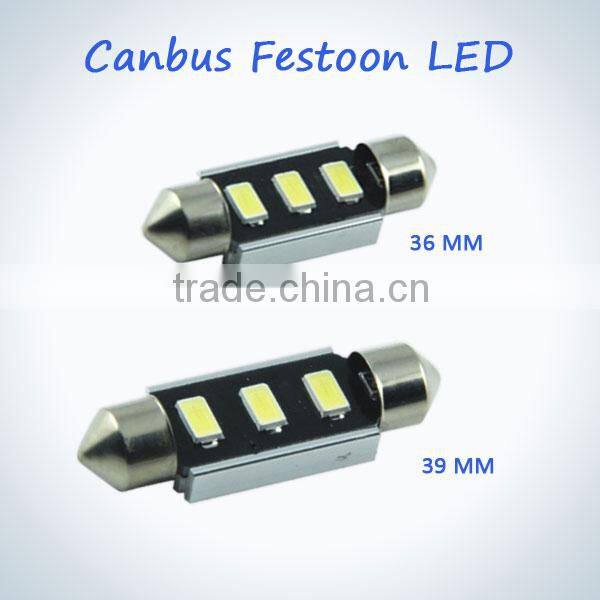 3 pcs 5730 smd car dome light 12v 24v led auto light festoon canbus led c5w