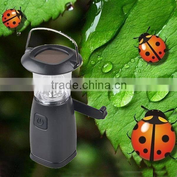Popular 6 LEDS Solar Power Hand Cranking Dynamo led rechargeable lantern