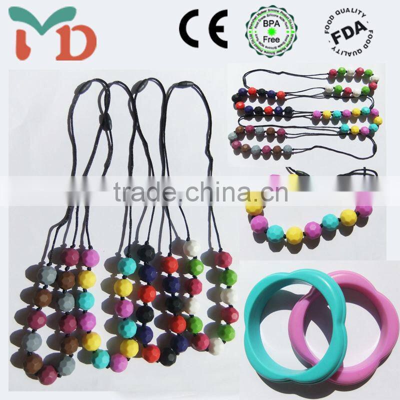 New design 100% silicone fruit Loop Bead Necklace jewelry