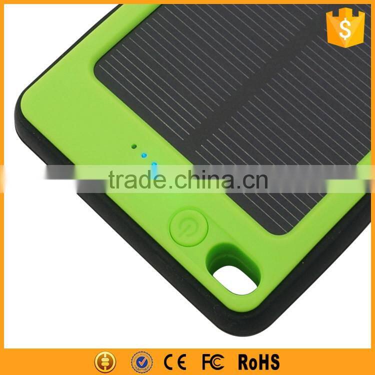 2015 Rectangle Solar Power Bank 5000mAh for Cell Phone