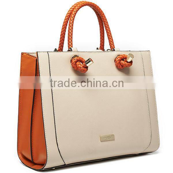 Guangzhou factory latest leather satchel famous women systyle handbags
