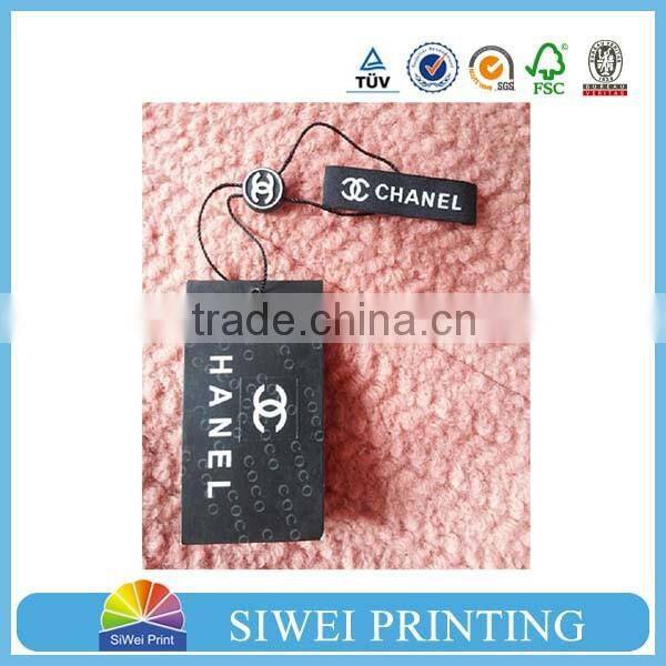 2016 Cheap Wholesale printed clothing label hang tag, custom various paper tags, plastic tags and swing tags